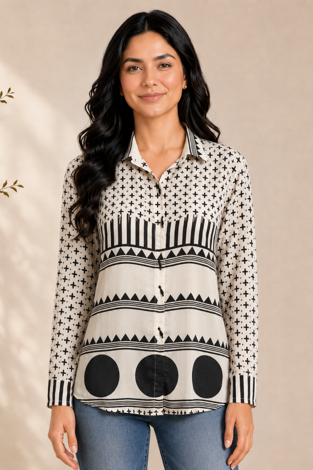 Ivory GEO Shirt