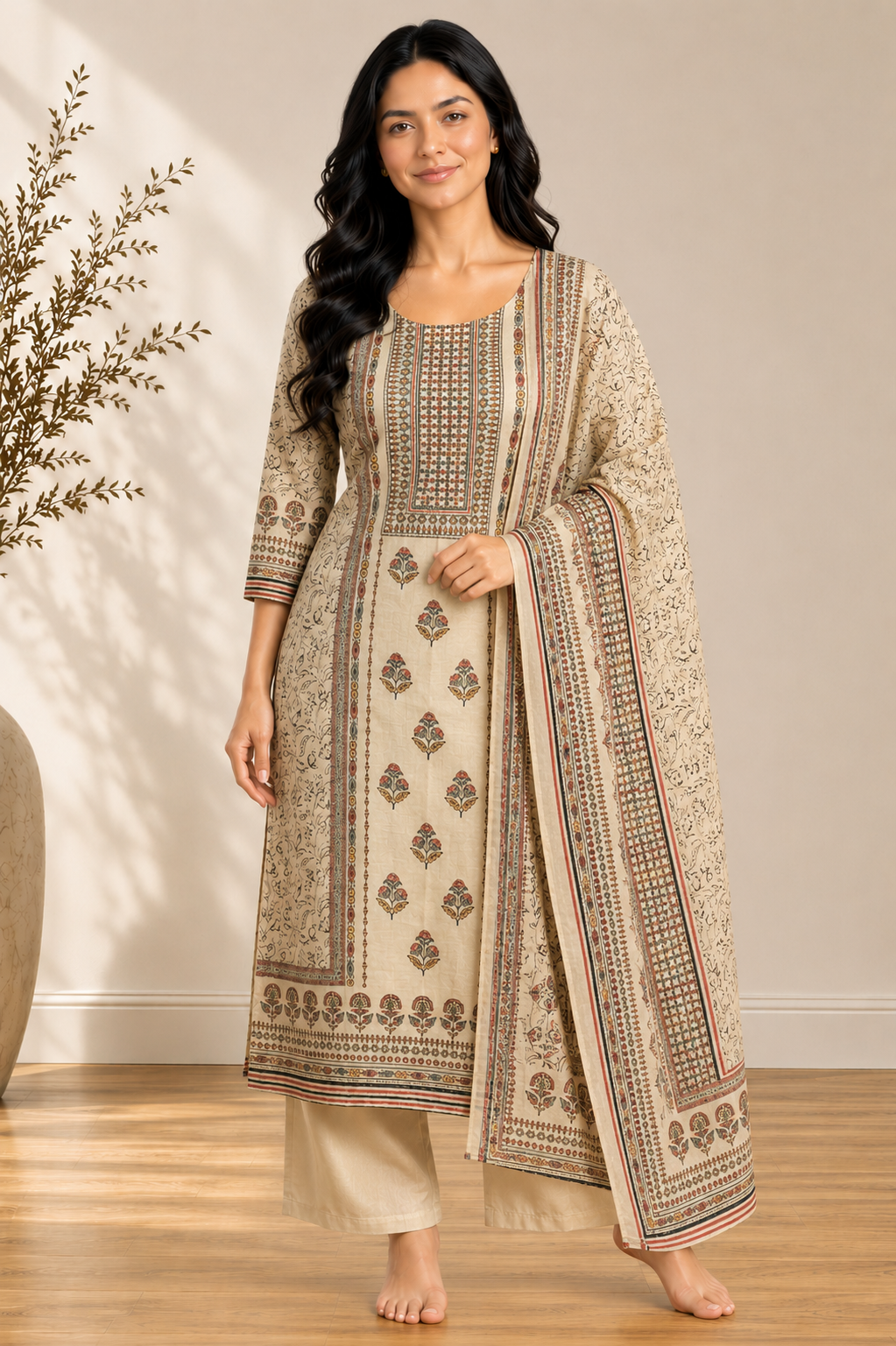Zareen Cotton Silk Set
