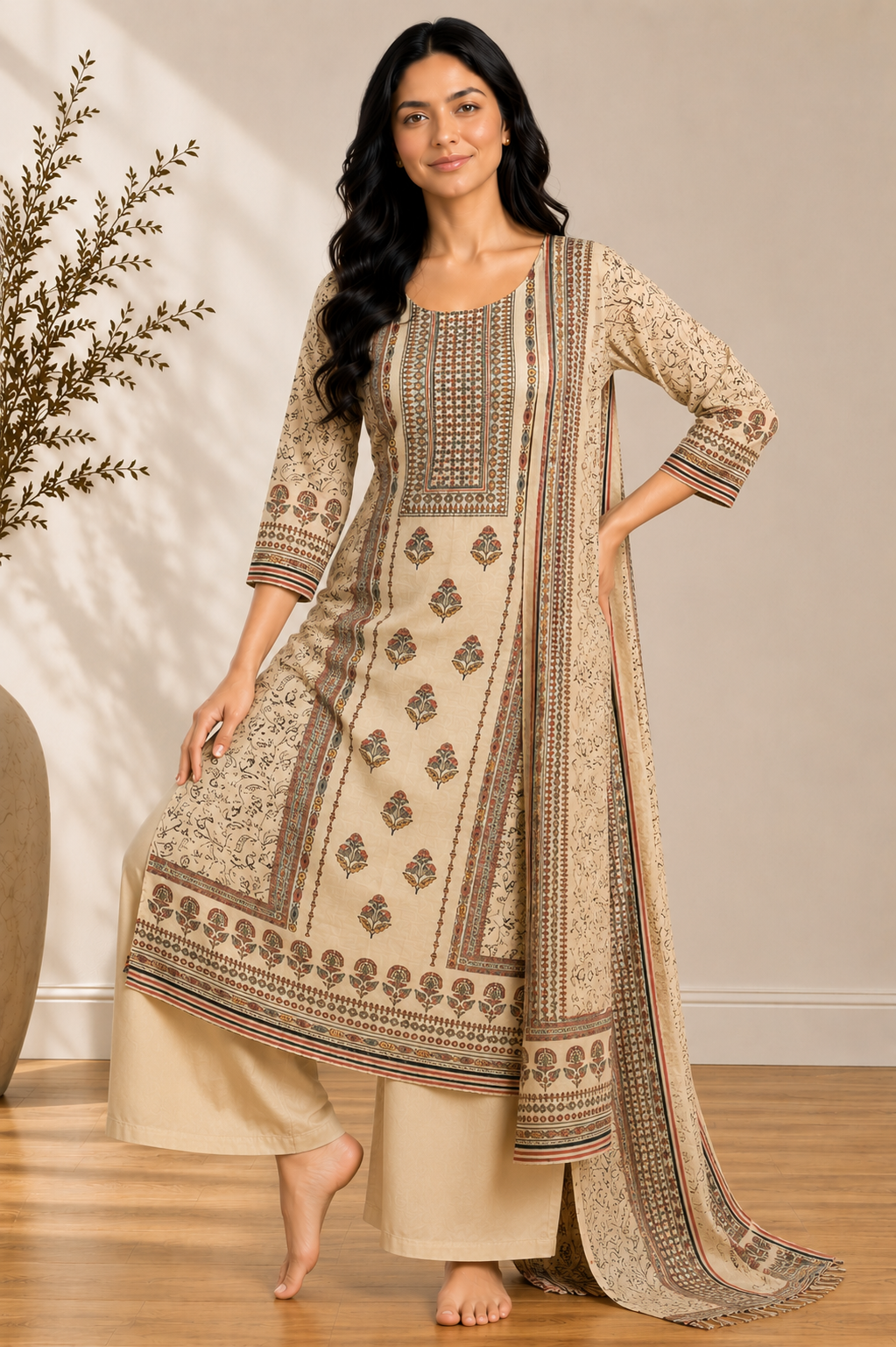Zareen Cotton Silk Set