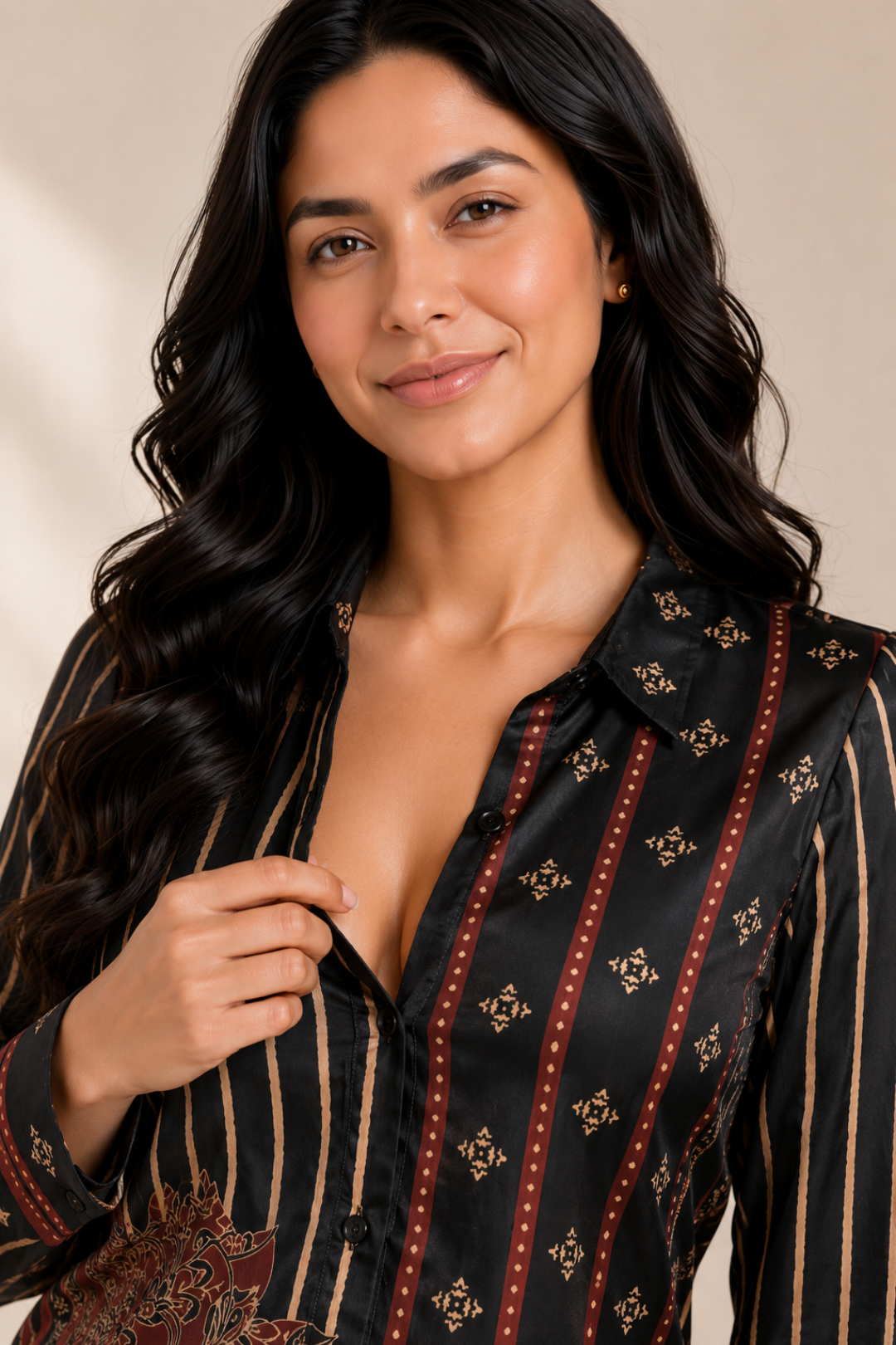 Midnight Ajrakh Luxe Shirt