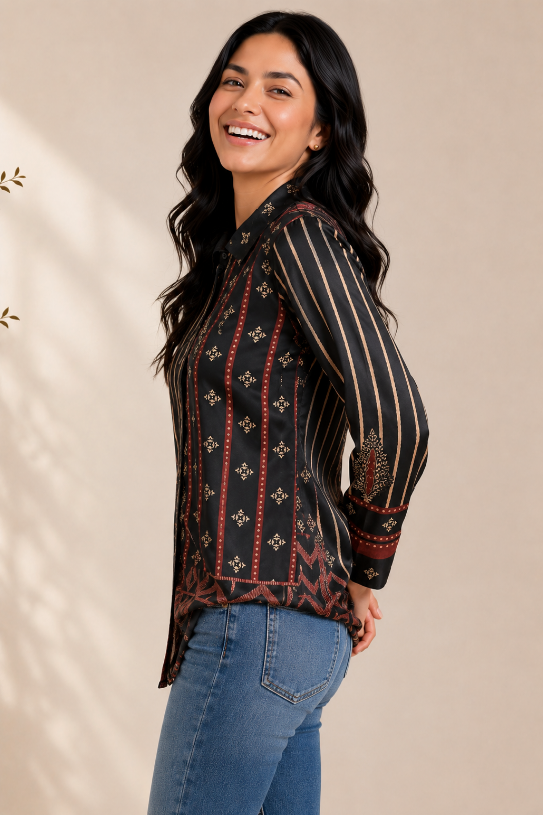 Midnight Ajrakh Luxe Shirt