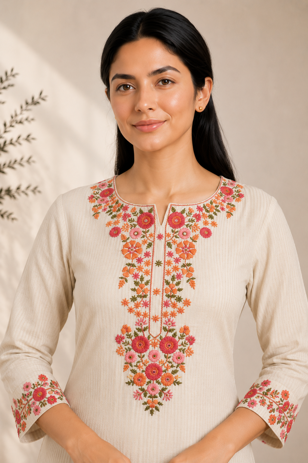 Blush Garden Mulmul Suit Set