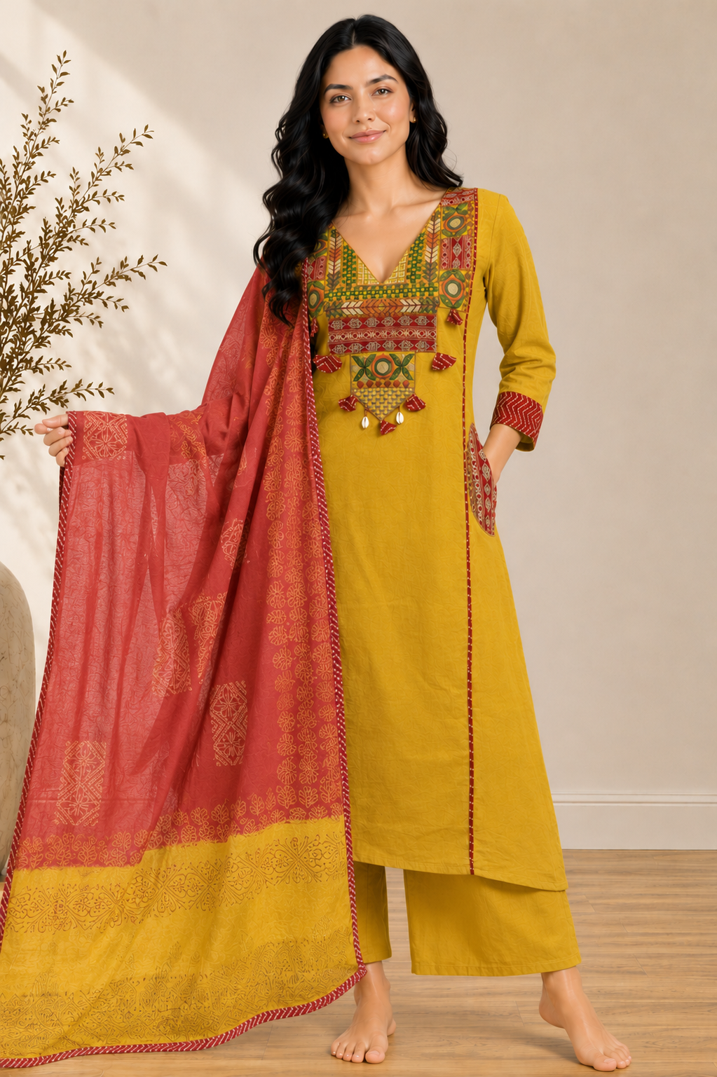Mustard Mirage Cotton Set