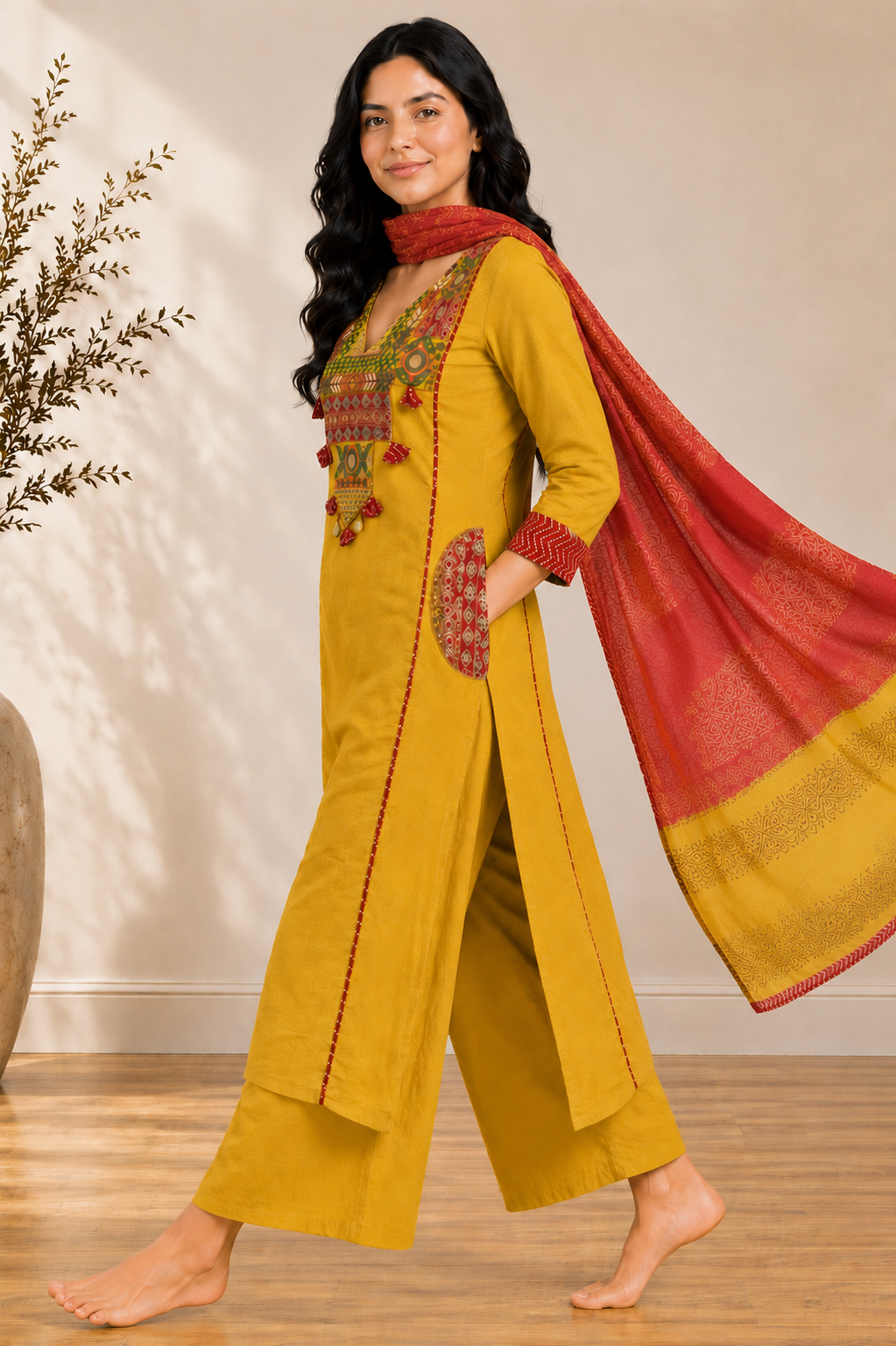 Mustard Mirage Cotton Set