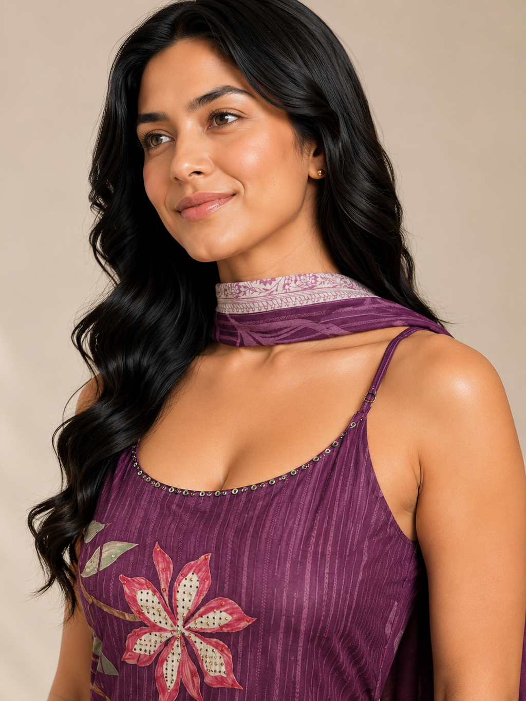 Purple Petals Cotton Grace Set