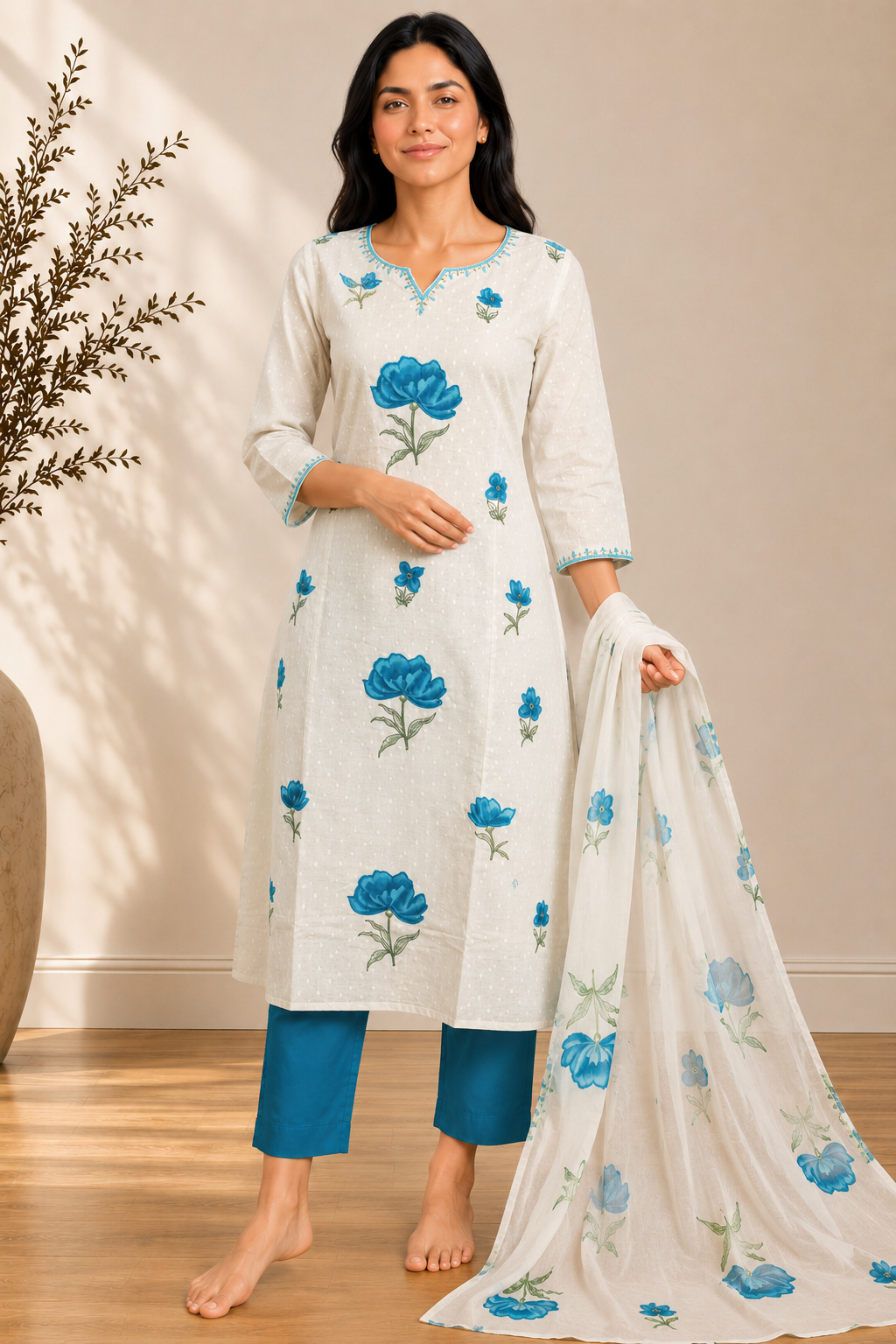 Handpainted Floral Whisper Set