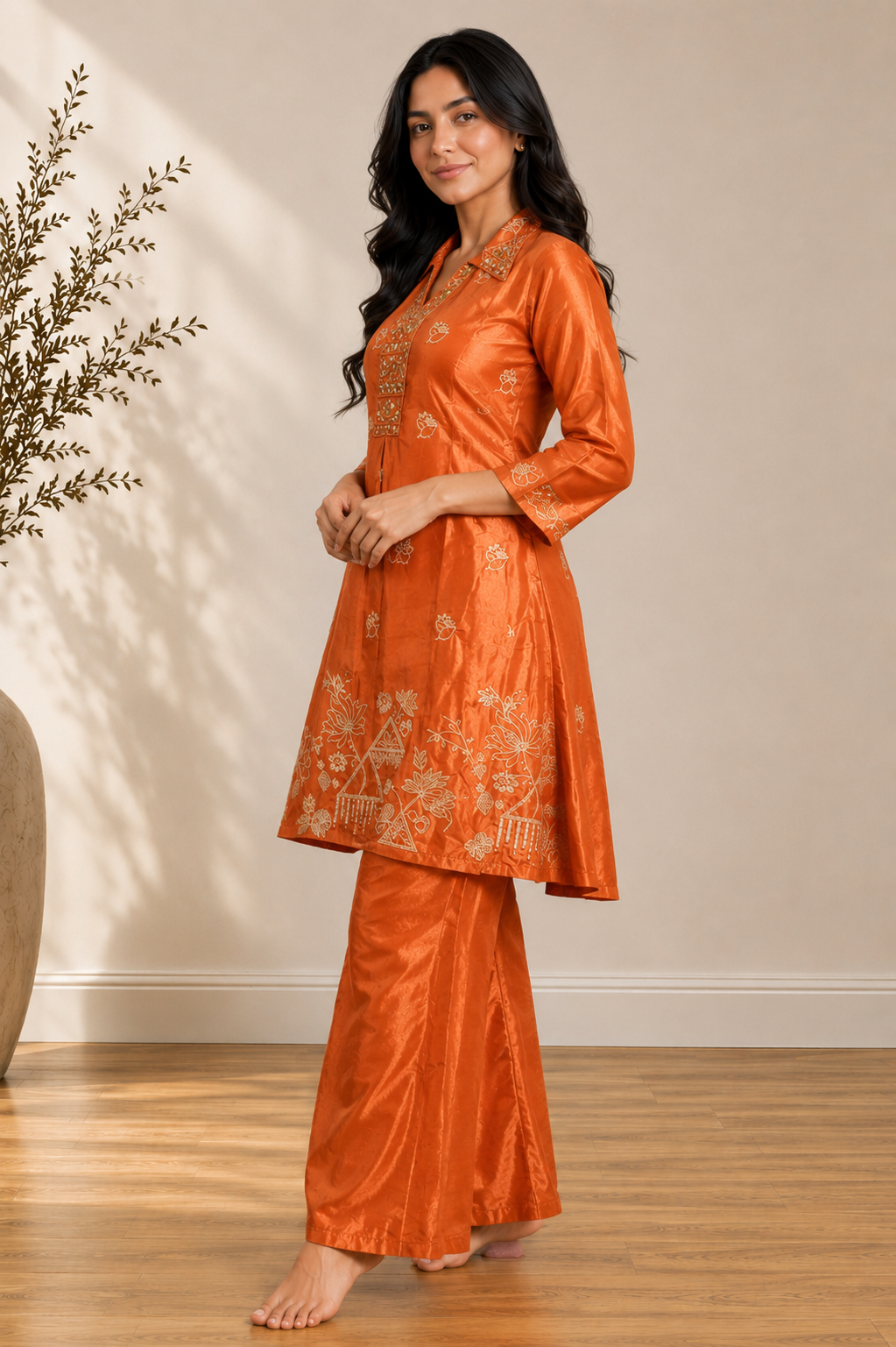 Amber Allure Taffeta Set