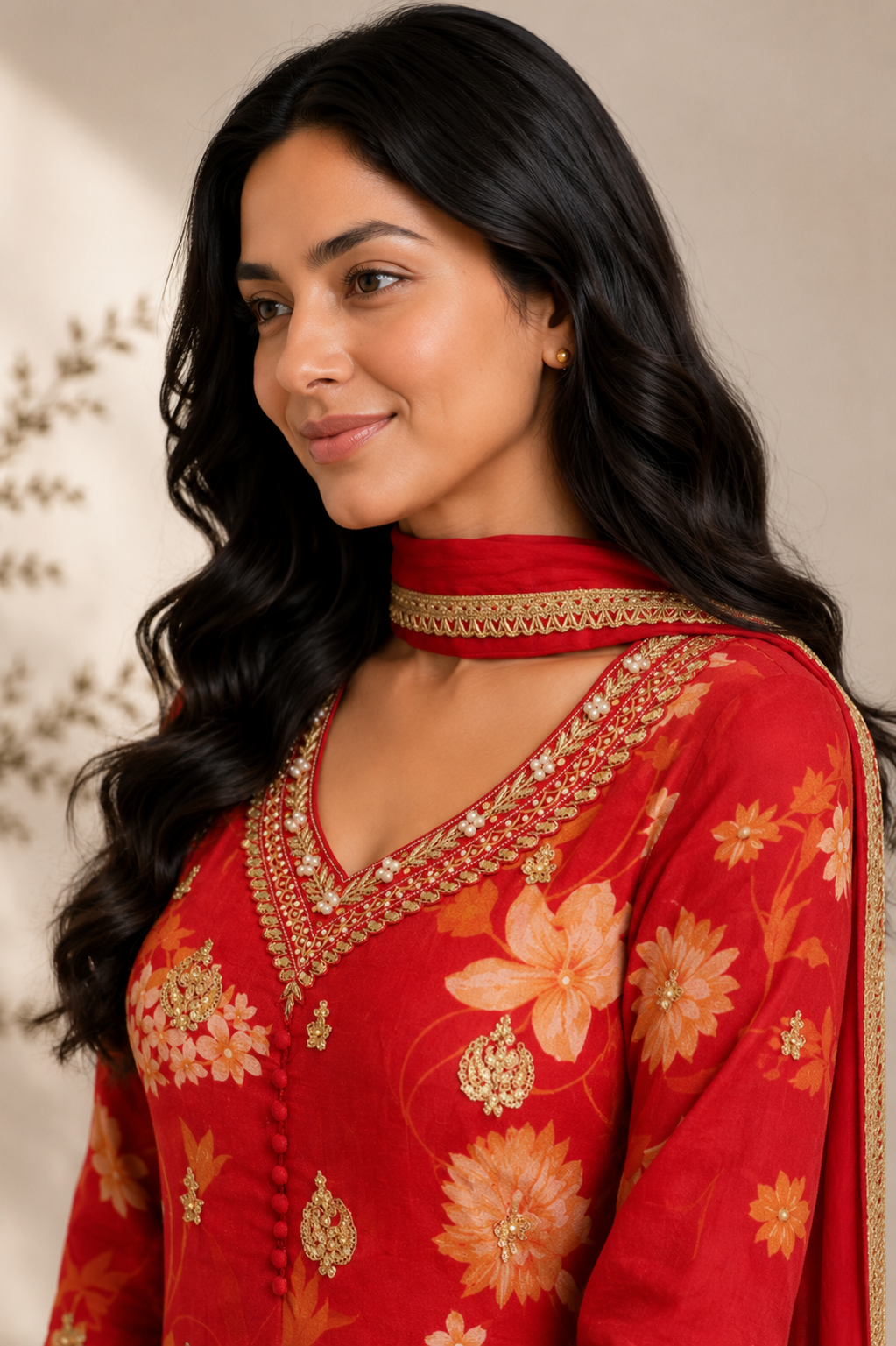 Noor Zari Chinon Suit Set