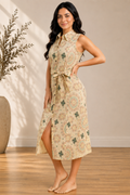 Butter Bloom Belted Midi Dress