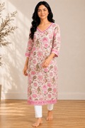 Rosé Garden Floral Kurti